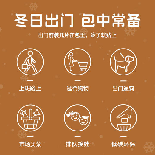 佩奇袋鼠 暖宝宝贴自发热暖贴暖身贴冬季暖腰腹贴 橙色热贴-10片 商品图2