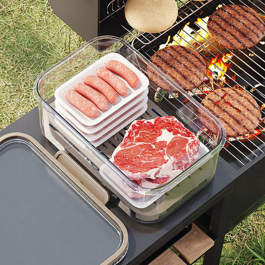 【超值2个装】汇奇宜食品级手提保鲜盒 蔬菜水果储物盒 可沥水分隔 商品图6