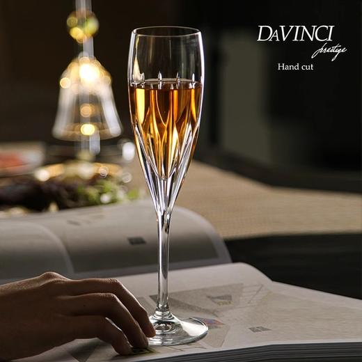 0davinci手工水晶玻璃香槟杯轻奢高颜值气泡酒酒杯高脚杯新婚礼物达芬奇普拉托葡萄酒香槟对杯 商品图2