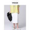 VIMAGE纬漫纪春季新款显瘦时尚纯色高腰半身裙V2106710 商品缩略图2