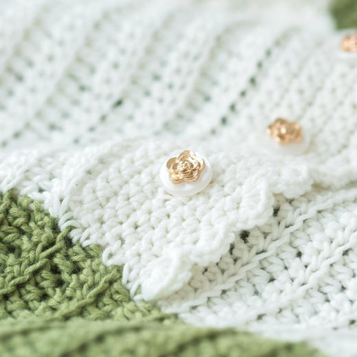 苏苏姐家法式拼色小衫手工diy钩针棉麻线毛线团上衣自制材料包 商品图3