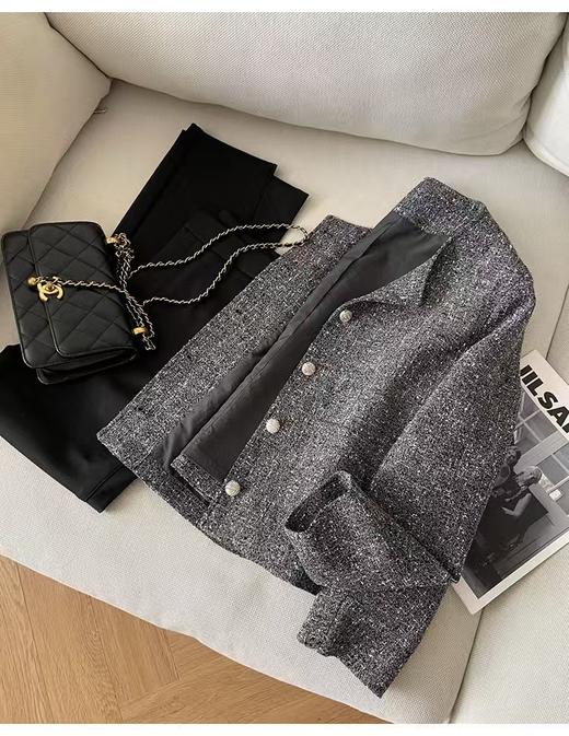 格林小香灰特殊工艺老钱风外套 商品图9