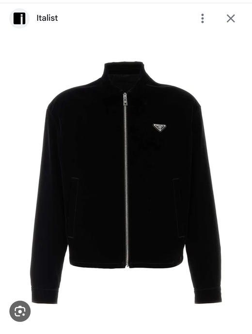 P.R.D 春季款 丝绒 黑色立领夹克外套 WT845 商品图1