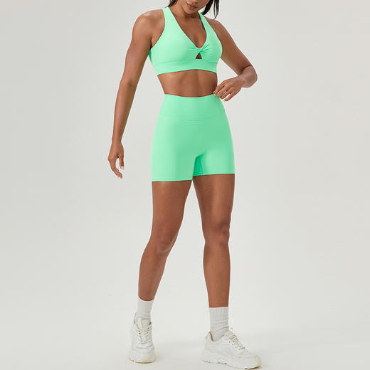 跃牌【欲动春风】系列 高腰性感蜜桃臀紧身运动短裤女弹力提臀瑜伽裤速52459 商品图3