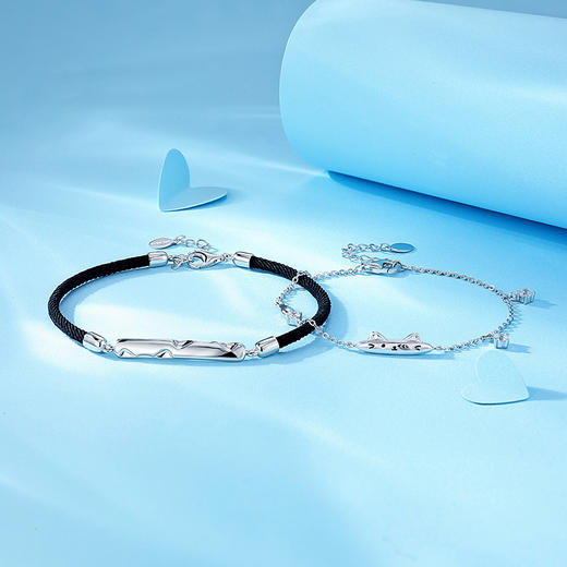 卡蒂罗/KADER 猫咪日记情侣手链 萌趣小猫wink 甜美可爱轻奢时尚原创可调节手绳一对 简约ins风恋爱频率配饰 商品图7