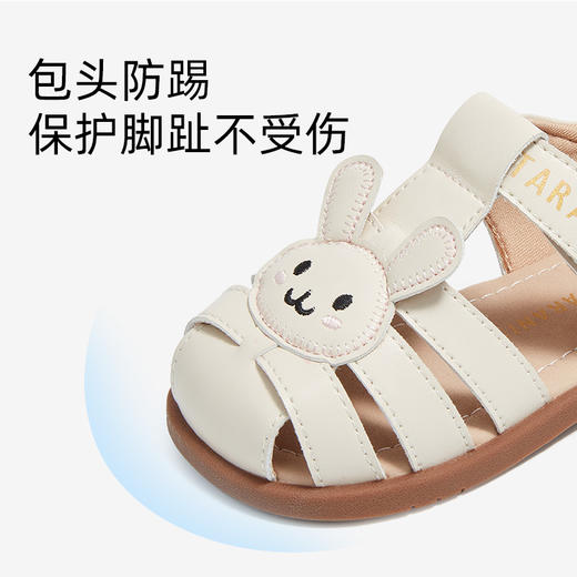 泰兰尼斯凉鞋女童夏季新款包头软底童鞋可爱镂空女宝宝公主罗马鞋 T07T5B5792 商品图2