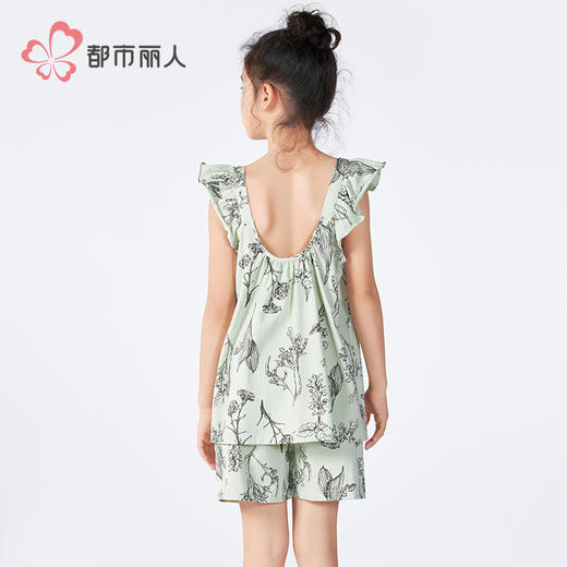 都市丽人亲情蜜语童装正价棉质短袖套装薄40支TC拉架无袖类JHH2A8 商品图3