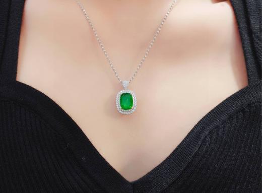 3.85ct刻面祖母绿戒指吊坠 商品图5