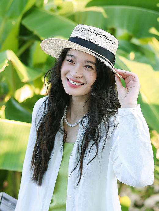 KS013手工镂空剑麻编织平顶草帽 商品图1