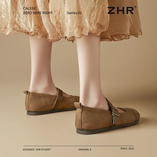 ZHR平底玛丽珍鞋女2025春季新款一脚蹬勃肯鞋小香风平底鞋通勤鞋 商品图9