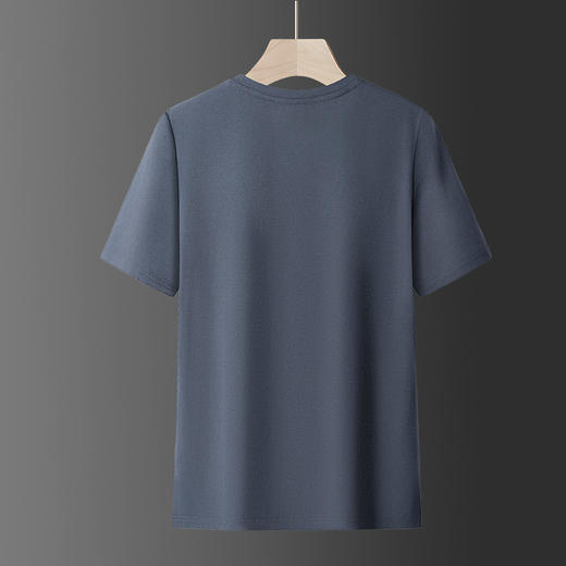 【超大码】【DSK】大依优型大码男装冰丝短袖T恤休闲薄款圆领纯色透气男士半袖胖子上衣 商品图2