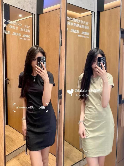 原单正品lulu Cinch-hem 单侧抽绳连衣裙！越南代工厂回货，去吊牌 其余齐，官网在售780，现货发 需要的抓紧囤 ，一批无补，可以穿到秋初！
两个色4 6 8 10码 商品图3