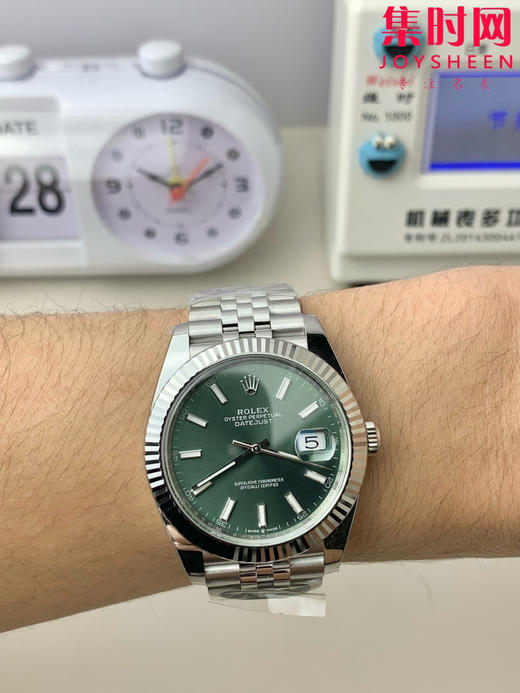 C厂劳力士日志型41mm 薄荷绿 3235机 五珠链 904L钢 男士腕表 商品图5