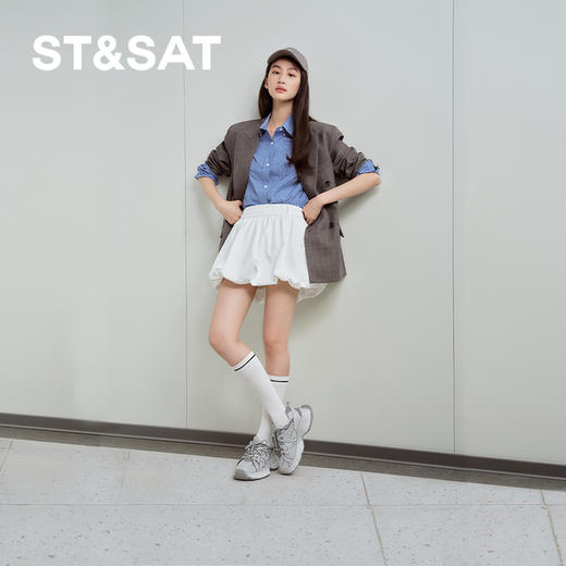 星期六未来主义银色厚底运动老爹鞋SSD1112E1S 商品图4