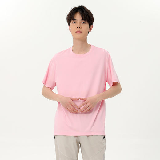 【超大码】【DSK】大依优型大码男装短袖T恤加肥圆领天丝宽松打底衫潮流纯色半袖体恤胖子上衣 商品图3