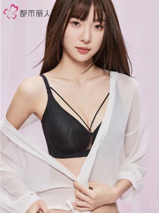 【玻尿酸润肤美胸聚拢内衣学】都市丽人正品假日舞会 防下垂+防外扩+无条件服帖聚拢!由内而外给你做女神的底气，奢华显瘦性感! 10D超细旦纱线面料比普通材质更细腻柔软!! 一片式零拼接果冻胶工艺 商品图2