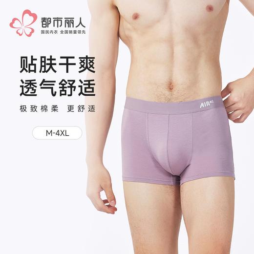 都市丽人简约基础棉平角空气棉平角裤FKHC25 商品图0