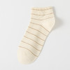 【女士密细条短袜】女士短袜棉质四季袜子船袜吸汗休闲细条纹短筒春夏棉 商品缩略图7
