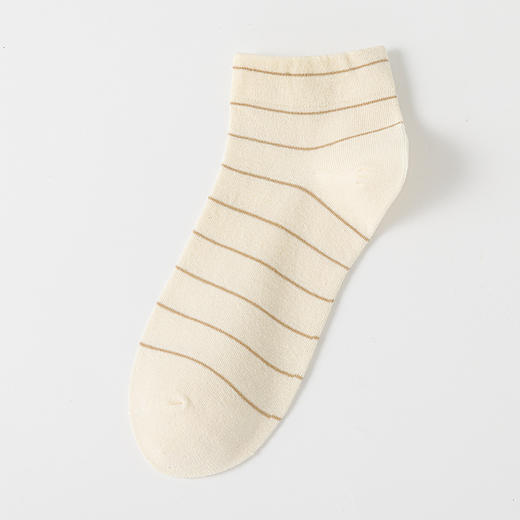 【女士密细条短袜】女士短袜棉质四季袜子船袜吸汗休闲细条纹短筒春夏棉 商品图7