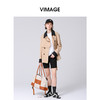 VIMAGE纬漫纪秋季新款时尚帅气百搭显瘦撞色风衣外套女V2204804 商品缩略图0