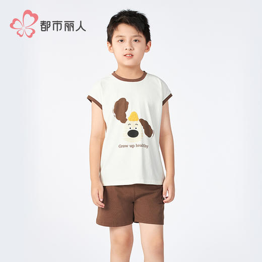 都市丽人超值精选童装特价棉质短袖套装薄32支CVC单面无袖类JHH2A4 商品图1