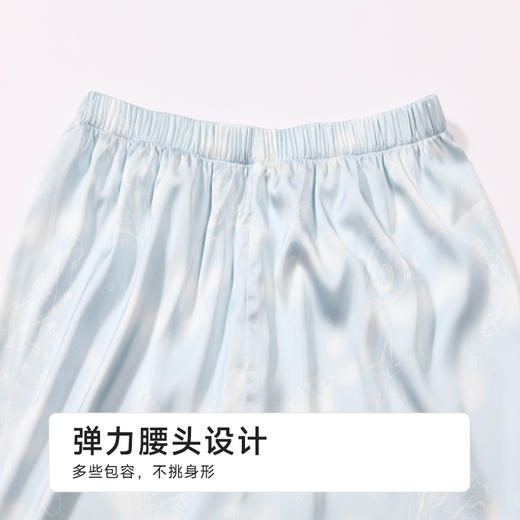 都市丽人好睡好眠女士丝质短袖套装薄冰雪丝印花短袖类LHH1D8 商品图8