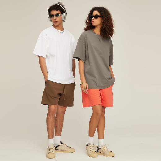 【品牌代工厂 99元/3件】致造zzao重磅男女纯棉纯色T恤 商品图7