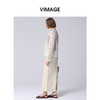 VIMAGE纬漫纪高腰及踝长裙纯棉舒适开叉a字半身裙2025春季新款V2306902 商品缩略图2