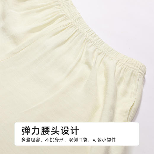 都市丽人生活家居女士梭织棉短袖套装薄麻麻纱短袖类LHH2D8 商品图8