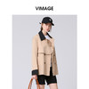 VIMAGE纬漫纪秋季新款时尚帅气百搭显瘦撞色风衣外套女V2204804 商品缩略图3