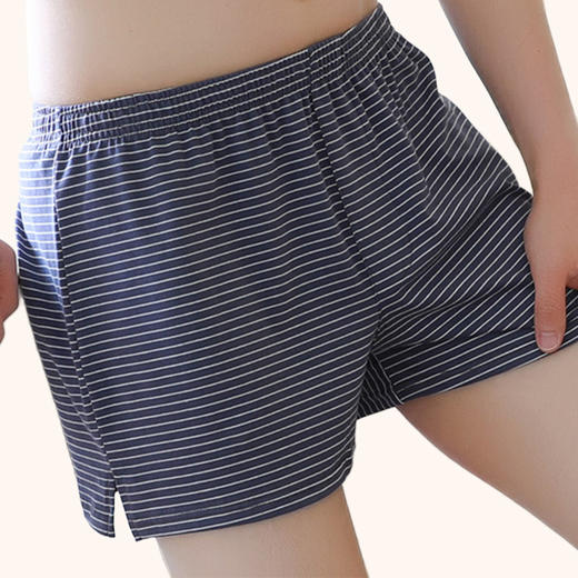 【男士阿罗裤】男士阿罗裤内裤全棉男条纹居家睡裤运动三分平角短裤 商品图9