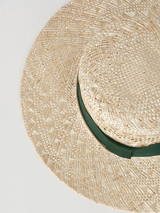 KS013手工镂空剑麻编织平顶草帽 商品图3