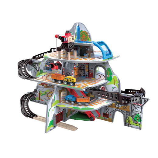 Hape轨道火车玩具 木质轨道车超大型多层矿山套装3-6岁男女小孩 E3753 火车轨道-大型矿山套 商品图3