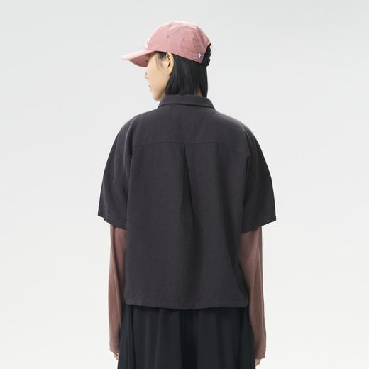 北极狐 女户外运动短袖衬衫 2025新款汉麻春夏休闲衬衣14600200 商品图3
