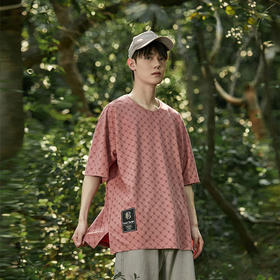 【超大码】【DSK】大依优型大码圆领短袖T恤美式天丝嘻哈大码男装夏季潮牌胖子冰感半袖上衣男士