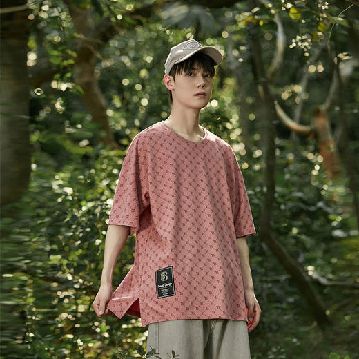 【超大码】【DSK】大依优型大码圆领短袖T恤美式天丝嘻哈大码男装夏季潮牌胖子冰感半袖上衣男士 商品图0