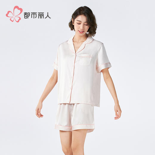 都市丽人亲情蜜语女士丝质短袖套装薄冰雪丝短袖类LHH0A8 商品图2