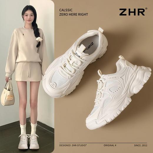 ZHR厚底老爹鞋女6cm增高春季新款透气舒适运动鞋百搭潮流休闲鞋女 商品图3