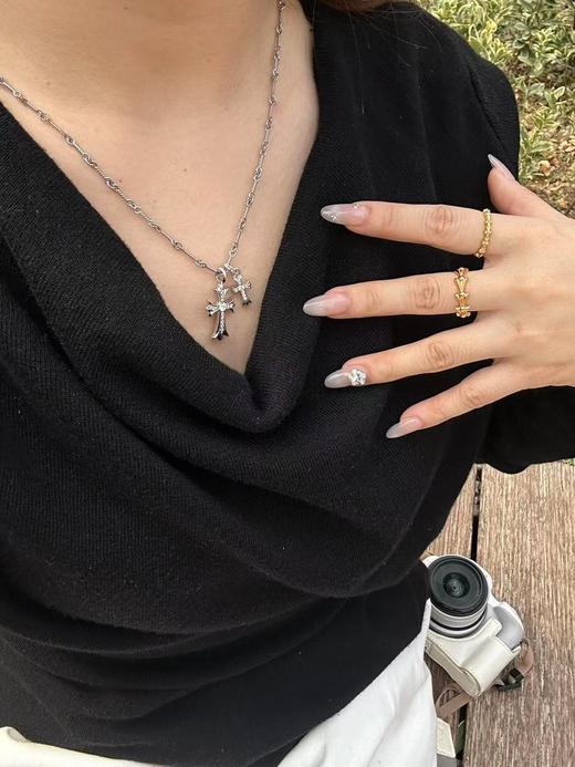 克罗心ChromeHearts定制版！BabyFat双十字架项链男女同款情侣系（XTY） 商品图7