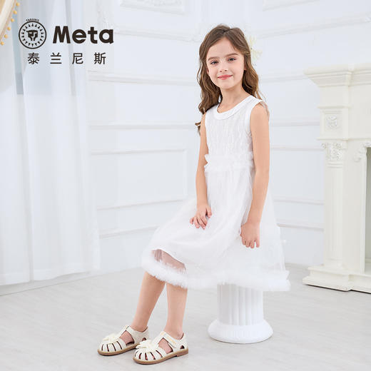 泰兰尼斯mate夏季新款公主凉鞋女童透气清凉女宝宝排汗软底儿童鞋M07X5B5957 商品图4