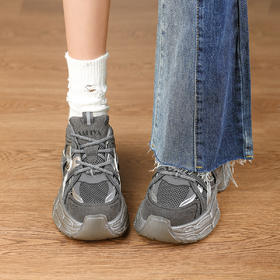 品质好货|Safiya/索菲娅2025百搭简约灰色复古运动老爹鞋 SF43112769