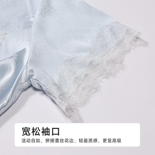 都市丽人好睡好眠女士丝质短袖套装薄冰雪丝提花短袖类LHH1D6 商品图5