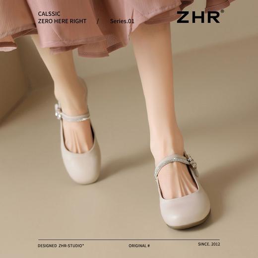 ZHR浅口单鞋女2025新款洋气水钻玛丽珍鞋爆款舒适小香风ins单鞋女 商品图0