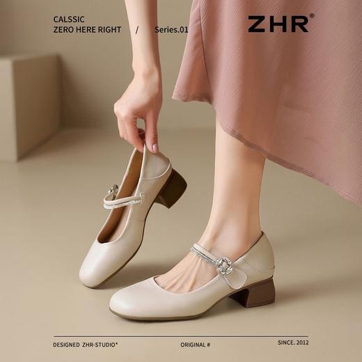 ZHR浅口单鞋女2025新款洋气水钻玛丽珍鞋爆款舒适小香风ins单鞋女 商品图6