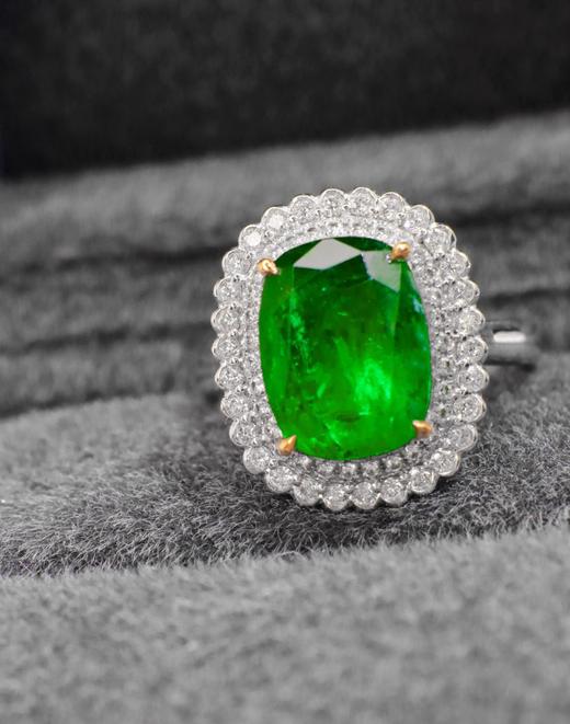 3.85ct刻面祖母绿戒指吊坠 商品图1