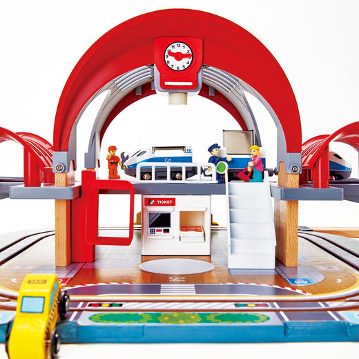 Hape(德国)儿童早教玩具火车轨道声光豪华城市火车站男女孩礼物E3725 商品图2