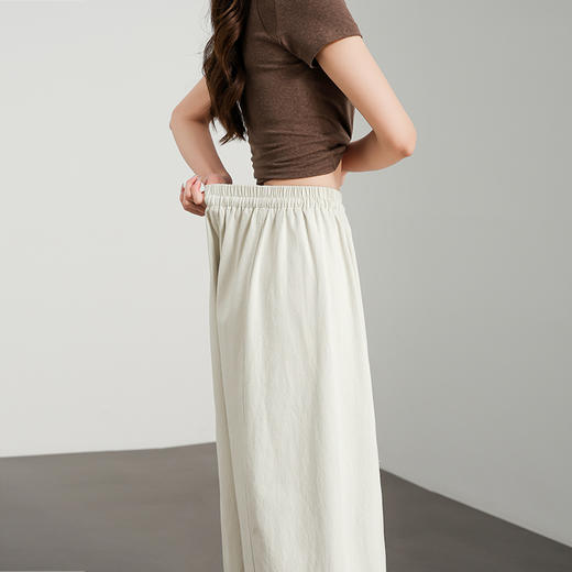 西遇宽松阔腿裤女新款通勤垂感高腰小个子慵懒风休闲裤D0050456 商品图4