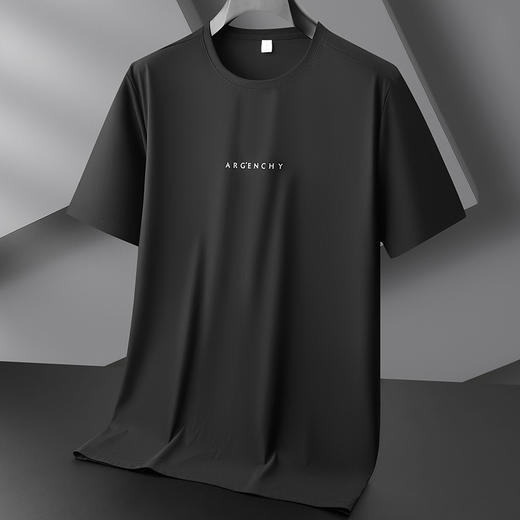 【冰丝】【DZP】大依优型大码短袖T恤简约百搭加肥加大夏季运动打底衫肥佬大肚子体恤胖子上衣男士 商品图1