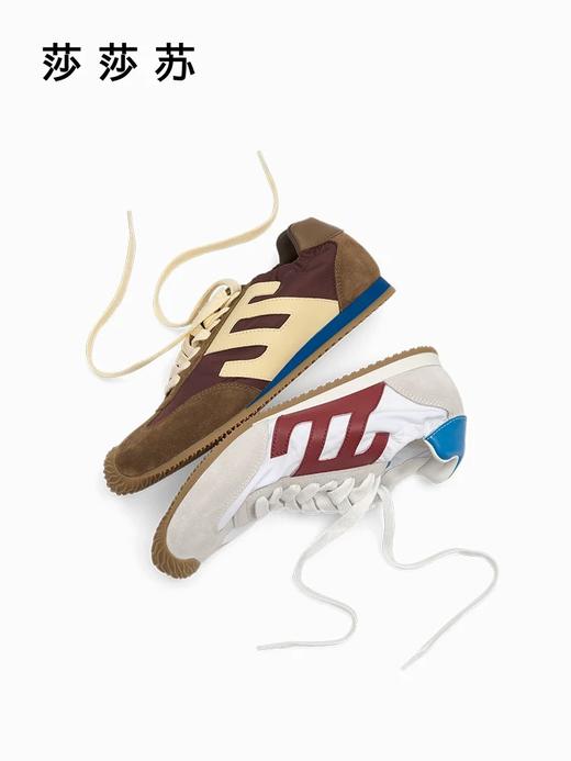 [牛角包]ZSAZSAZSU莎莎苏 2025春新款复古平底内增高阿甘鞋女鞋大头鞋德训鞋 商品图3