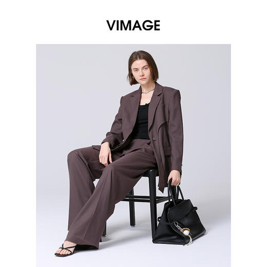 VIMAGE纬漫纪秋季新款通勤西装外套女V2003602 商品图2